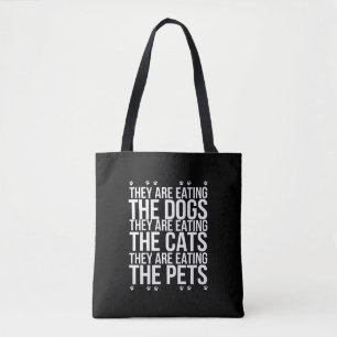 Tote Bag Ils mangent les chiens les chats les animaux de co