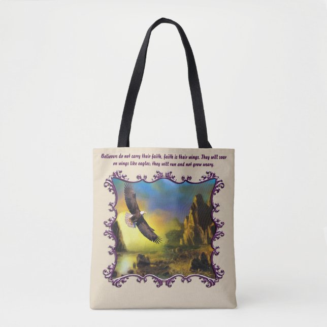 Tote Bag Ils s'élèveront sur des ailes comme les aigles (Devant)