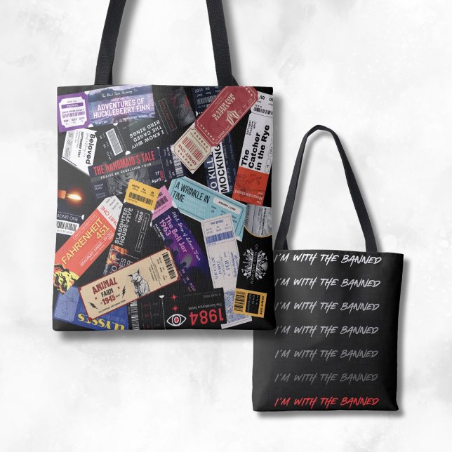 Tote Bag I'm with the Banned Black (Créateur téléchargé)