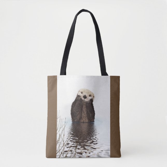 Tote Bag Image de la faune de Cute Otter (Devant)