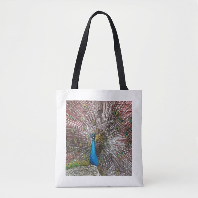 Tote Bag Image de paon (Devant)
