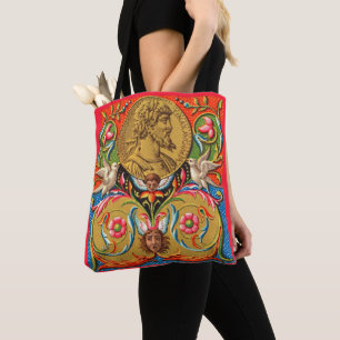 Tote Bag Image du 15ème siècle César oiseaux fleurs etc