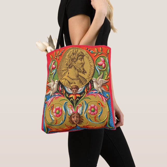 Tote Bag Image du 15ème siècle César oiseaux fleurs etc (De près)