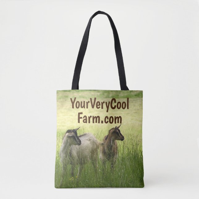 Tote Bag Image et URL de votre ferme (Devant)