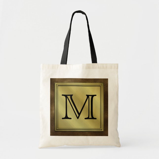Tote Bag Image faite sur commande imprimée de monogramme. (Devant)