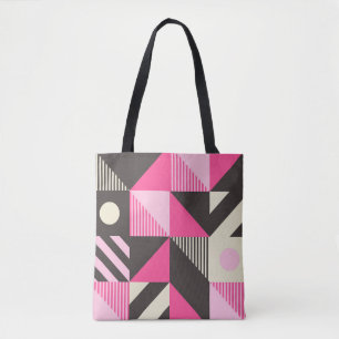 Tote Bag Image géométrique simple avec blocs gras modifiabl