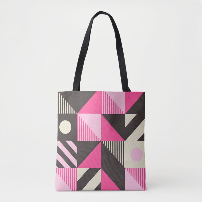 Tote Bag Image géométrique simple avec blocs gras modifiabl (Devant)