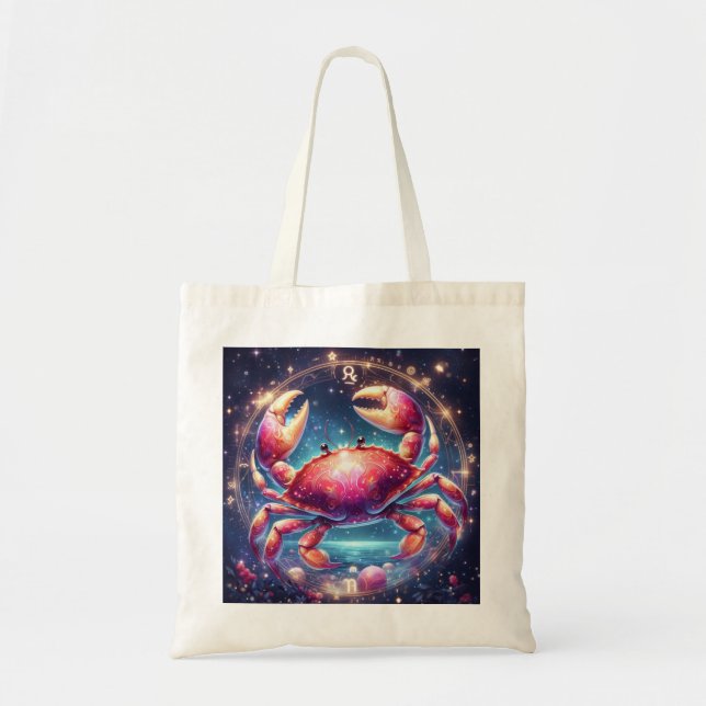 Tote bag imagen signo Cáncer (Devant)