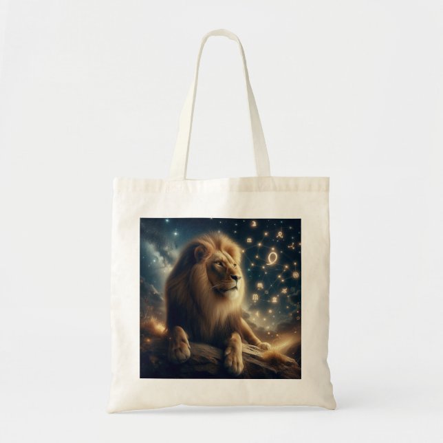 Tote bag imagen signo Leo (Devant)