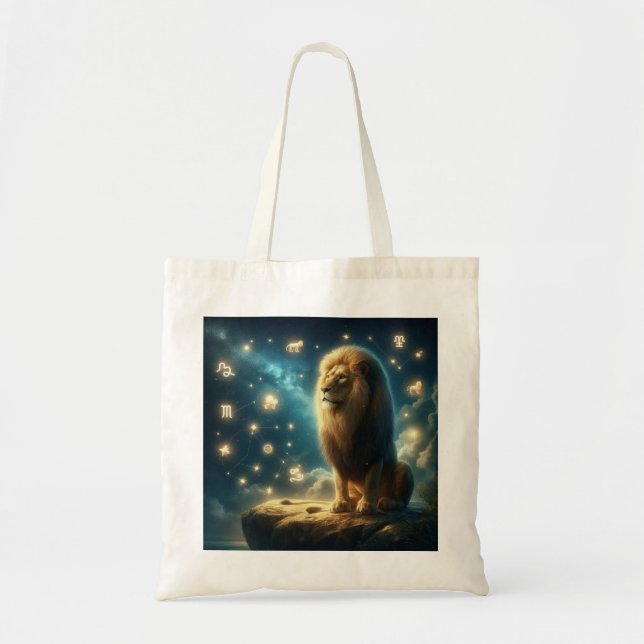 Tote bag imagen signo Leo (Devant)