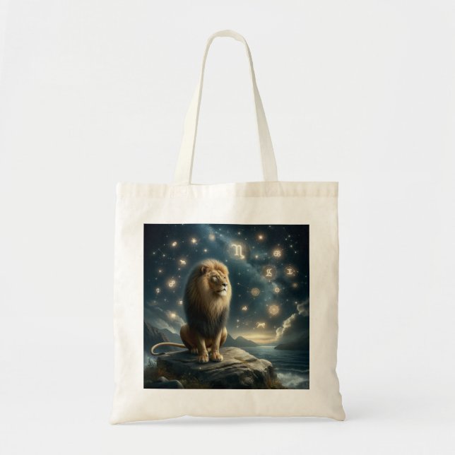 Tote bag imagen signo Leo (Devant)