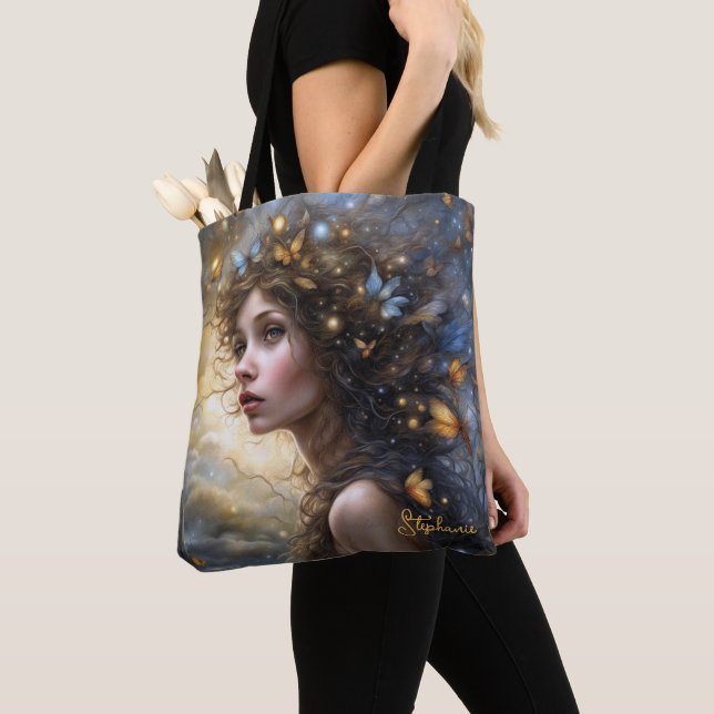 Tote Bag Imaginaire Beau Papillon Fée (De près)