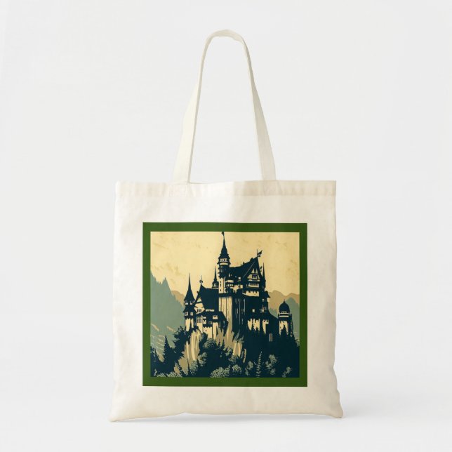 Tote Bag Imaginaire Château médiéval - Décor 1 (Devant)