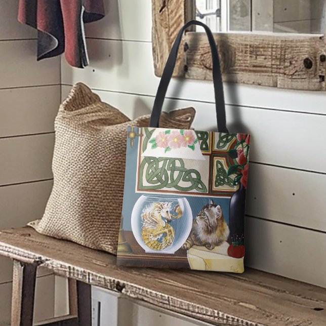 Tote Bag Imaginaire Cheval de Mer de Chat (Créateur téléchargé)