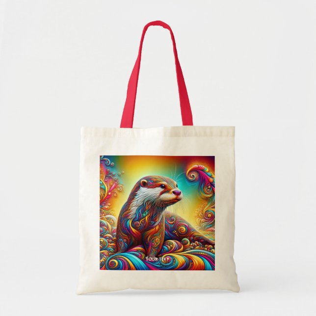 Tote Bag Imaginaire Cute Otter Couleurs Danse (Devant)