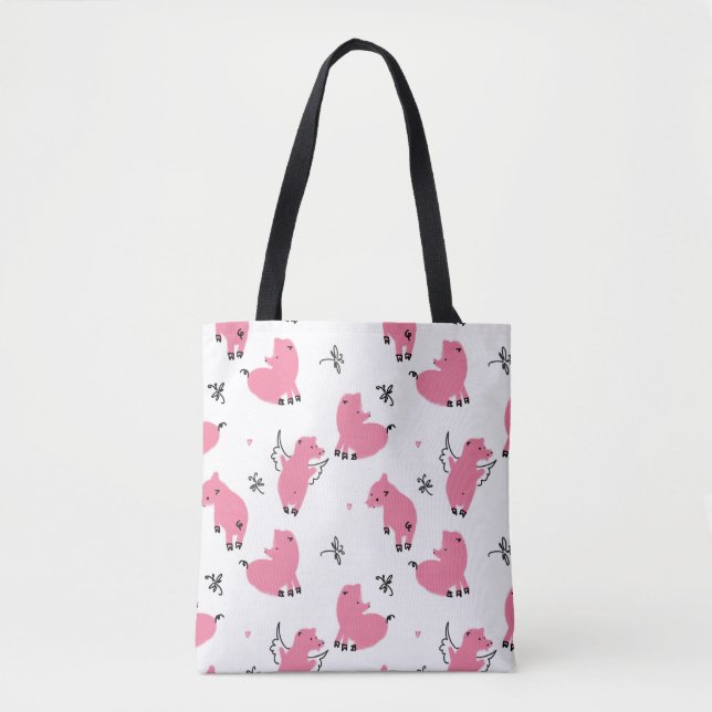 Tote Bag Imaginaire De Piglet : Conception Whimsical Sans C (Devant)