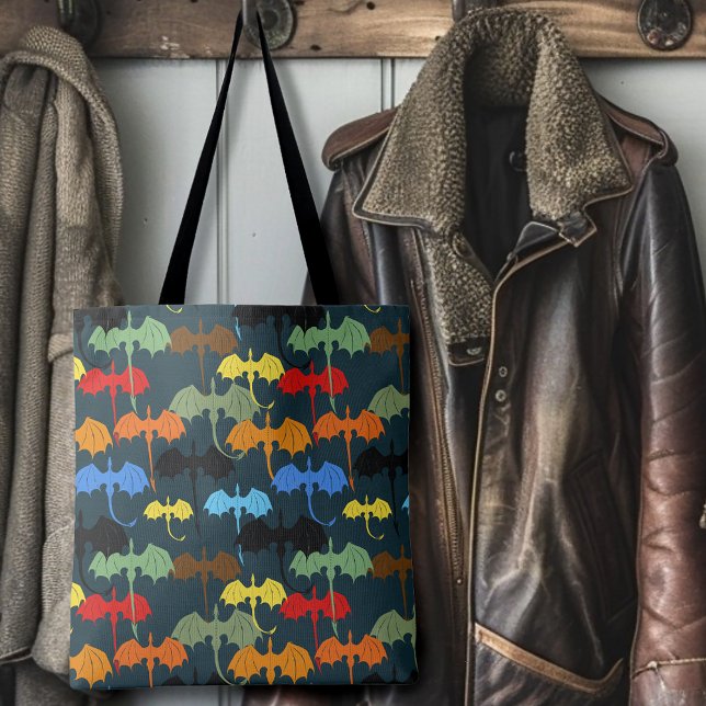 Tote Bag Imaginaire de vol de l'aile Dragon Blue (Créateur téléchargé)