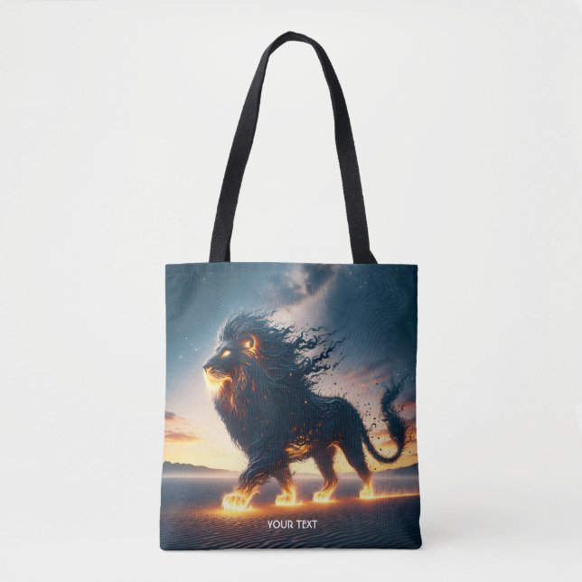 Tote Bag Imaginaire feu doux du désert du Lion (Devant)