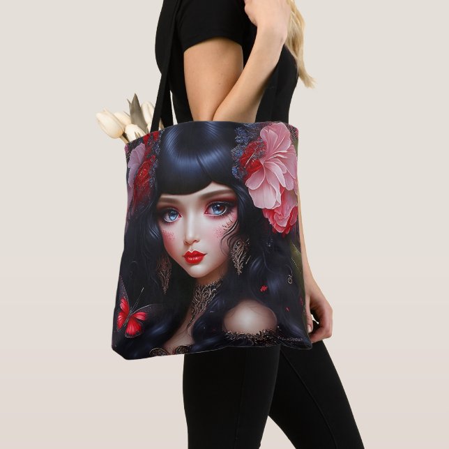 Tote Bag Imaginaire Fleur Fée mignonne Princesse (De près)