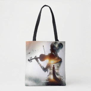 Tote Bag Imaginaire jolie violon fille soleil