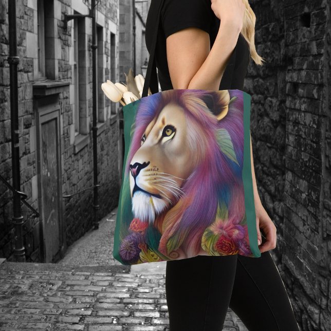 Tote Bag Imaginaire Lion Leo Spirit Guide Mystical Whimsica (Créateur téléchargé)