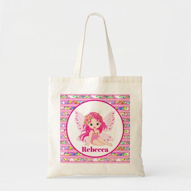 Tote Bag Imaginaire mignon Fairy ajouter nom fourre-tout (Devant)