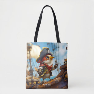 Tote Bag Imaginaire mignon oiseau capitaine Pirate