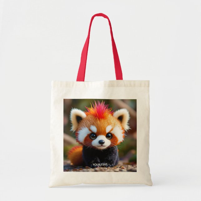 Tote Bag Imaginaire mignon Panda Red Hai (Devant)