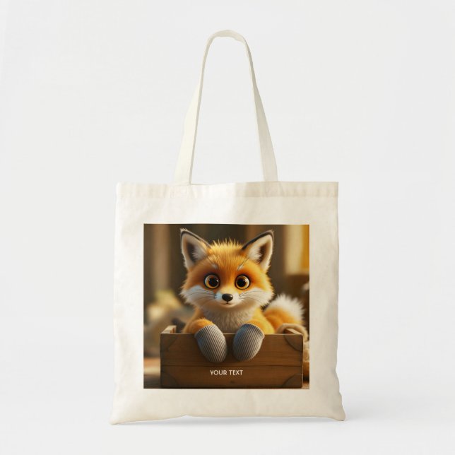 Tote Bag Imaginaire mignonne Baby Fox Box (Devant)