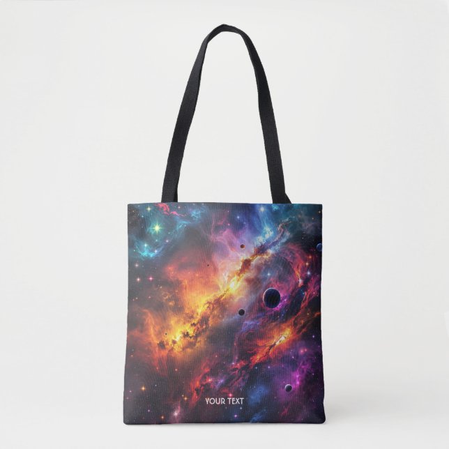 Tote Bag Imaginaire Mignonne Scènes d'espace Collage (Devant)