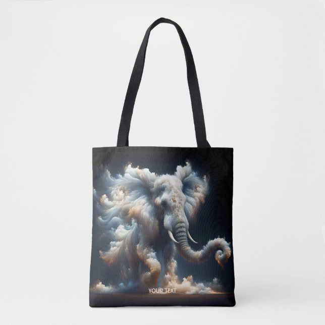 Tote Bag Imaginaire Mignons Nuages Eléphant Fumée (Devant)