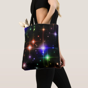 Tote Bag Imaginaire Nuit Ciel coloré Étoiles étincelantes N
