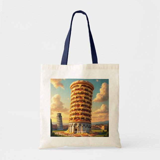 Tote Bag Imaginaire Pise Pise Tour Pizza (Devant)