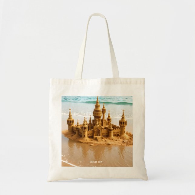 Tote Bag Imaginaire plage de sable fin Castle (Devant)