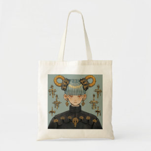Tote Bag Imaginaire Steampunk Ornate Anime Girl