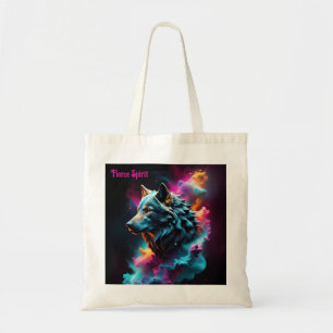 Tote Bag Imaginaire surréaliste cosmique Wolf Custom Art Ab