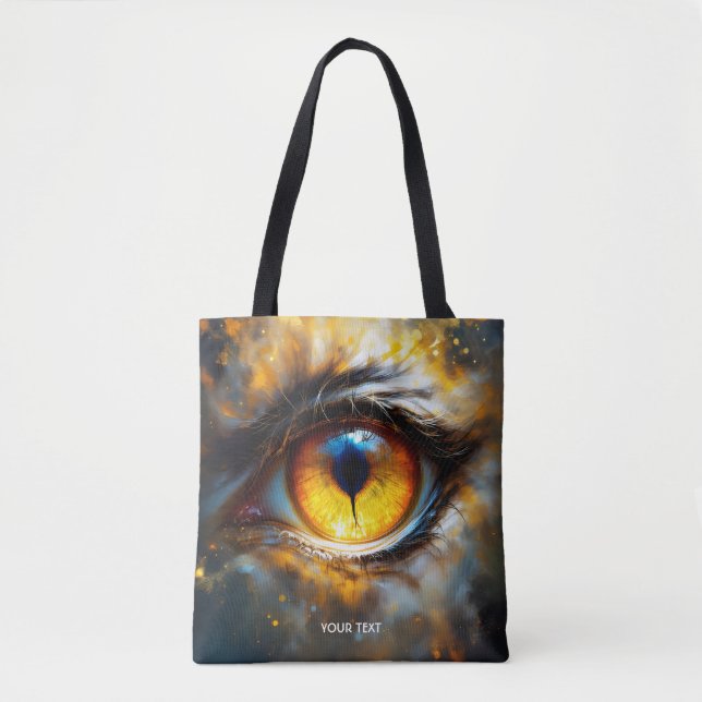 Tote Bag Imaginaire Tigre mou Oeil orange (Devant)