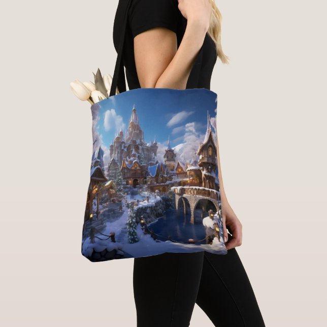 Tote Bag Imaginaire Winter City (De près)