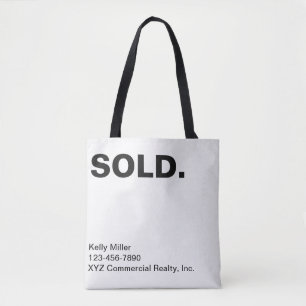 Tote Bag Immobilier Moderne Marketing VENDU Customisé