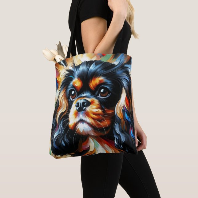 Tote Bag Impression acrylique de Cavalier King Charles Span (De près)