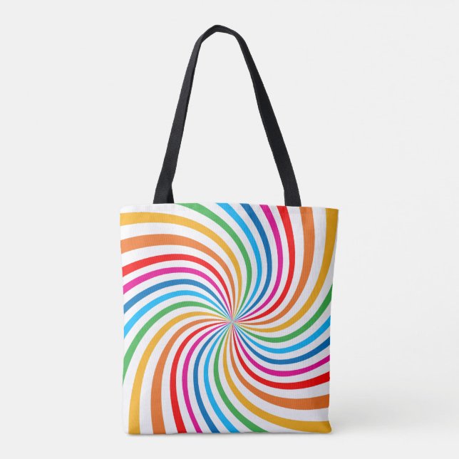 Tote Bag Impression arc-en-ciel élégante (Dos)