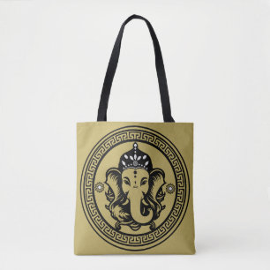 Tote Bag Impression d'art hindou sur le thème de Ganesha