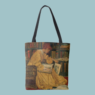 Tote Bag Impression d'art pour amateur de livres anciens   
