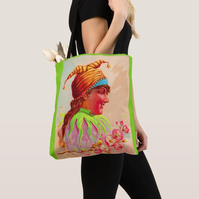 Tote Bag Impression de jester de femme victorienne (De près)