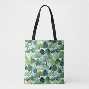 Tote Bag impression de l'arborescence aquarelle