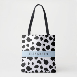 Tote Bag Impression De Vache, Spots De Vache, Noir Et Blanc