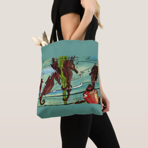 Tote Bag impression des hippocampes