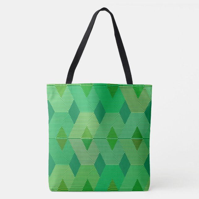 Tote Bag Impression diamant moderne du milieu du siècle, Ja (Devant)