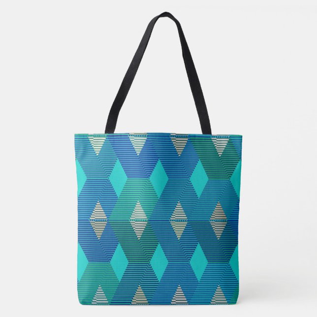 Tote Bag Impression diamant moderne du milieu du siècle, Tu (Devant)