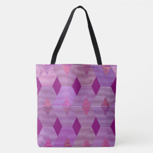 Tote Bag Impression Diamant Moderne Du Milieu Du Siècle, Vi